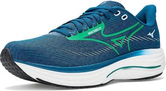 Mizuno Wave Rider 29 Mens Running Shoes Sailor Blue/Goblin Green : 10.5 D - Medium, Synthetic