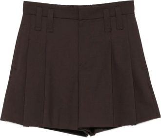 Brunello Cucinelli Shorts sartoriali con pieghe - Marrone