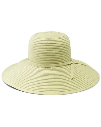 San Diego Hat Company Womens Cream Ribbon Braided Floppy Hat