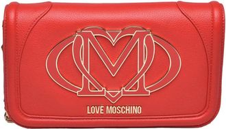 Love Moschino Rectangular Crossbody Bag With Embossed Logo And Chain Strap
