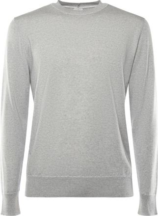 Eleventy Rondgebreide trui - Heren - Ronde hals truien - Grijs - 2XL - Wol - Truien & Vesten
