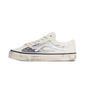 Vans Schoenen, unisex, Wit, 40 1/2 EU, Leer, LX Old Skool Archive Flame