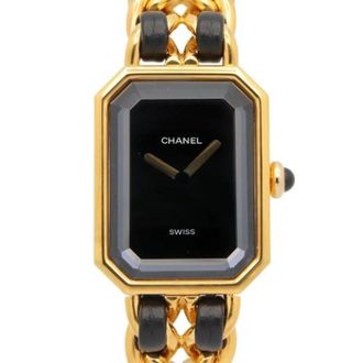 Chanel Pre-owned Vintage Leather Wristwatch - Dames - Vintage Horloges - Zwart - ONE Size - Leer - Vintage