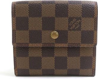 Louis Vuitton Damier Canvas Ebene Damier Canvas Wallet (Bi-Fold) (Pre-Owned)