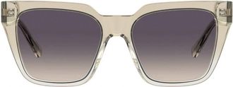 Moschino Grey Fuchsia Square Ladies Sunglasses MOL065/S 010A/FF 52