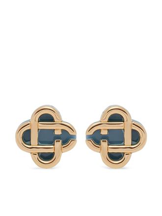 Casablanca logo-plaque earrings - Gold