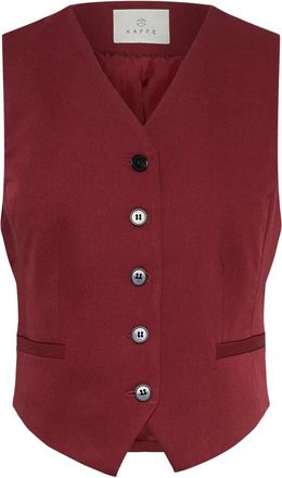 Kaffe Vest - Dames - Jassen - Rood - Maat: M