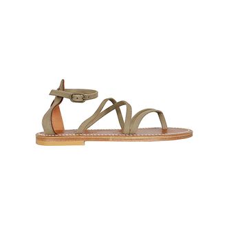 K.Jacques Flat Sandals, female, Green, Size: 11 US St Tropez Sandal