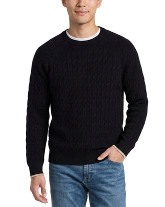 Naadam Cable Wool & Cashmere-Blend Crewneck Sweater