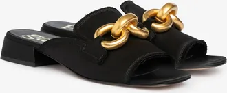 Pedro Garcia Slingback sandal in black satin | Enna | Fall winter 25 | PEDRO GARCIA