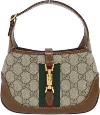 Gucci Pre-owned Mini Bags, female, Beige, Size: ONE SIZE Pre-owned Canvas gucci-bags