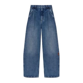 Off-white Wide Jeans, female, Blue, Size: W26 Wide-leg Jeans