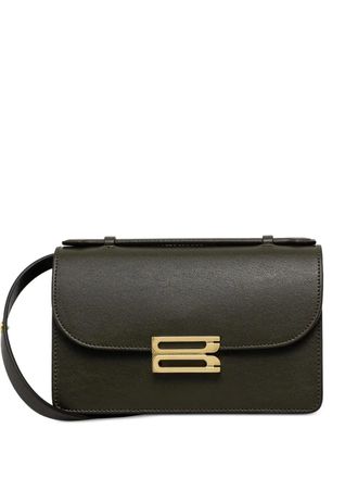 Victoria Beckham gold-tone-hardware cross-body bag - women - Calf Leather - One Size - Green