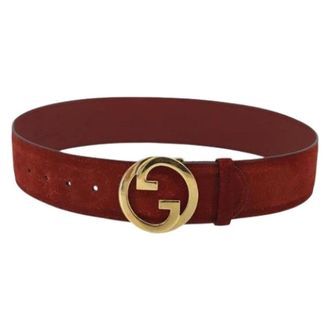 Gucci Pre-owned Belts, female, Red, Size: ONE SIZE Pre-owned Vintage Suede Belt