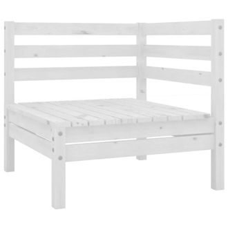 Berkfield Home 3 Piece Garden Lounge Set Solid Pinewood White