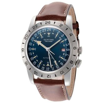 Glycine Airman Vintage The Chief Automatic Blue Dial Mens Watch GL0306