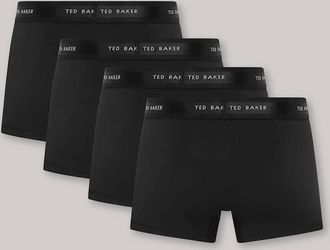 Ted Baker Mens 4 Pack Plain Design Trunk - Black - Size: 32/30/31