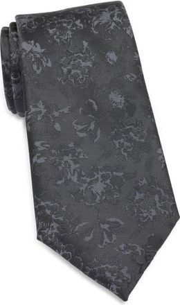 Calvin Klein Rowan Floral Tie in Black at Nordstrom Rack