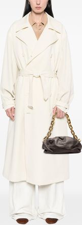 Bottega Veneta Pre-owned Womens Lambskin Chain Pouch - Dark Grey Leather - One Size