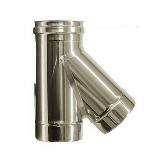MBM Conector En T De 135&deg; Para Conducto De Humos Dn 300 Tubo De Acero Inoxidable 316