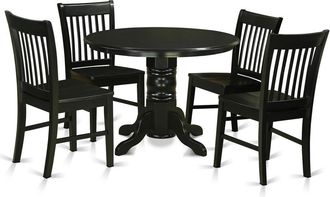 East West Furniture 3 Pc Table and Chairs set for 2-Table and 2 dinette Chairs