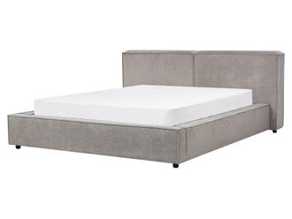 Beliani Cama de agua tela 160 x 200 cm gris