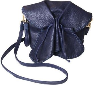 Carlos Falchi Medium Butterfly Leather Bag in Navy at Nordstrom