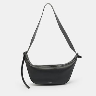 Jil Sander Knot Small Black Leather Shoulder Bag
