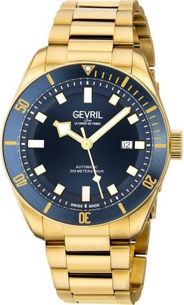 Gevril Group Yorkville Swiss Automatic Bracelet Watch, 43mm in Gold at Nordstrom Rack