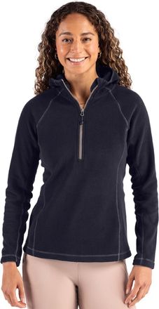 Clique Powder Recycled Fleece Womens Half Zip Hooded Pullover
