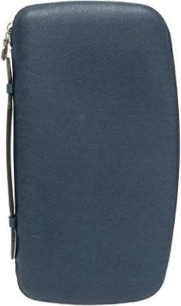 Louis Vuitton Tweedehands leren portemonnees - Heren - Vintage Accessoires - Blauw - ONE Size - Vintage