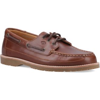 Sperry Top-Sider Mini Lug 3 Eye Leather Mens Brown Boat Shoes - Size UK 8.5