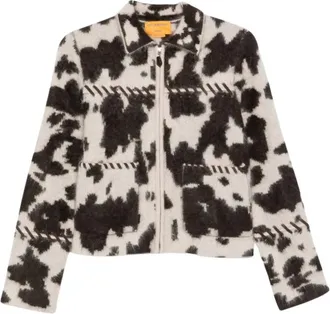 Guest In Residence Hoodies & sweatvesten, Dames, Veelkleurig, M, Kasjmier, Jacquard Ritssluiting Jas