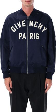 Givenchy Blue Logo Bomber Jacket