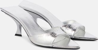 The Attico Bes 65 metallic leather mules