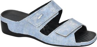 Vital Tina Wedge - Dames - Sleehakken - Blauw - 36 EU - Leer - Schoenen