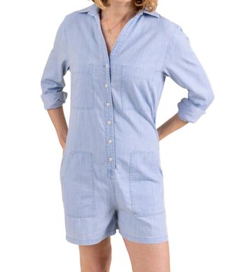 Le Marais Fulton Romper In Classic Denim