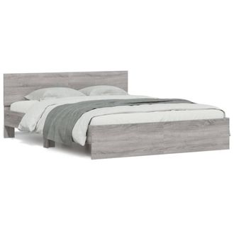 Berkfield Home Bed Frame without Mattress Grey Sonoma 140x200 cm