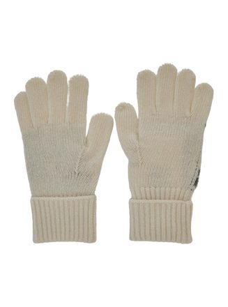 Maison Margiela Wool Blend Knit Gloves - White