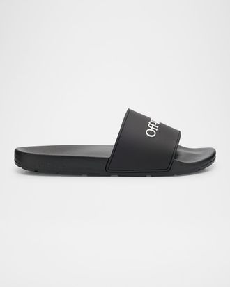 Off-white Men & apos;s Bookish Logo Slide Sandals