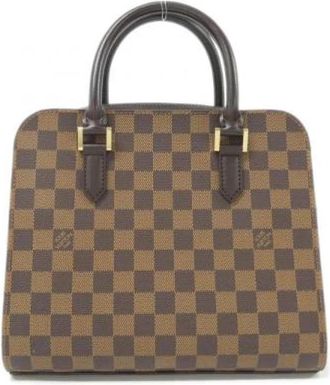 Louis Vuitton Pre-owned Triana Damier tas - Dames - Vintage Handtas - Bruin - ONE Size - Vintage