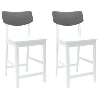 vidaXL Sillas De Comedor 2 Pcs 48 X 49 X 95 Cm Madera De Caucho S&oacute;lido Vidaxl