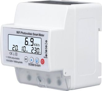 OEM Medidor Fotovoltaico Wifi Inteligente, 110v 220v, 1 A 100a, Temporizador De Disyuntor Para Tuya 1ph 4p, Monitor De Energ&iacute;a Solar Bidireccional
