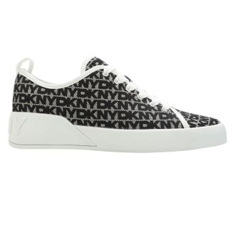 DKNY Dames Mar Faux Leren Sneakers (Wit/Zwart)