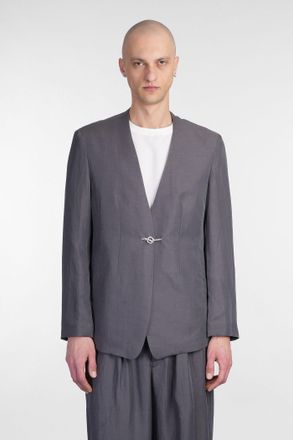Attachment Blazer in lino grigio