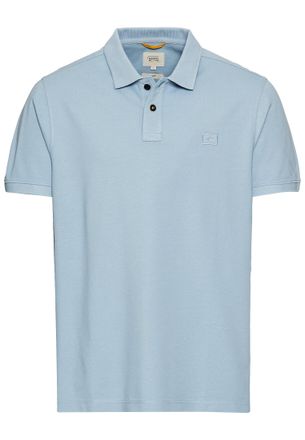 Camel Active Poloshirt CAMEL ACTIVE, Herren, Gr. 3XL, blau (smoke blau), Web, Obermaterial: 100% Baumwolle, unifarben, regular fit h&uuml;ftbedeckend, Rundhals, Shirts 