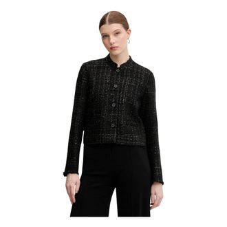 Joop Jassen, Dames, Zwart, XS, Tweed, Jacy Tweed Jas