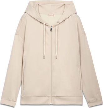 Oltre Hoodies & sweatvesten, Dames, Beige, S, Polyester, Soft Touch Hoodie