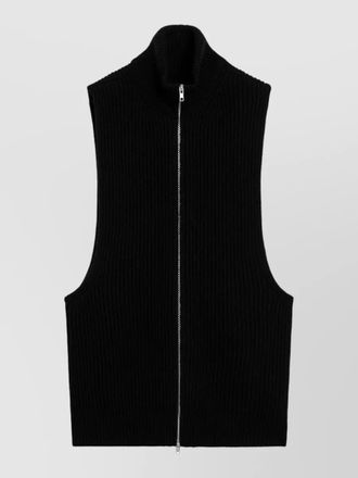 Maison Margiela knitwear top sleeveless high neck ribbed