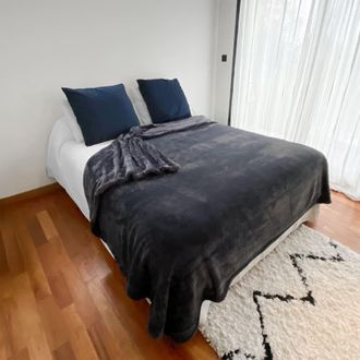 Le Comptoir de la Plage Manta polar Cozy antracita 220x240cm